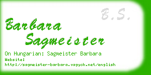 barbara sagmeister business card